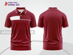 Mẫu thiết kế áo polo basic đồng phục doanh nghiệp đẹp màu đỏ đô ctpb1141