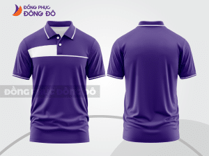 Mẫu thiết kế áo polo basic đồng phục doanh nghiệp đẹp màu tím ctpb1142