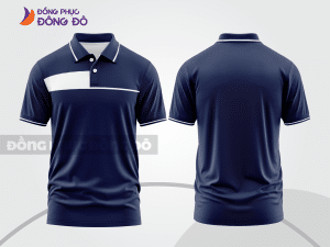 Mẫu thiết kế áo polo basic đồng phục doanh nghiệp đẹp màu xanh tím than ctpb1143