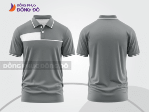 Mẫu thiết kế áo polo basic đồng phục doanh nghiệp đẹp màu ghi xám ctpb1145