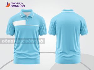 Mẫu thiết kế áo polo basic đồng phục doanh nghiệp đẹp màu xanh da trời ctpb1148