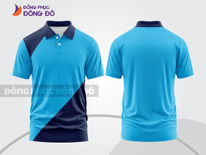 Mẫu thiết kế áo polo basic đồng phục doanh nghiệp đẹp màu xanh da trời ctpb1151
