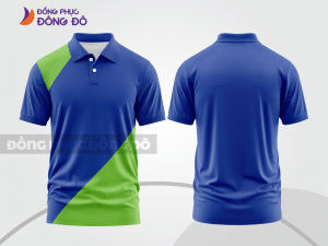 Mẫu thiết kế áo polo basic đồng phục doanh nghiệp đẹp màu xanh biển ctpb1152
