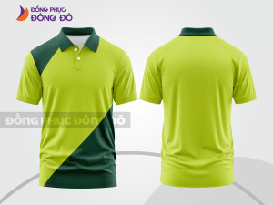 Mẫu thiết kế áo polo basic đồng phục doanh nghiệp đẹp màu xanh nõn chuối ctpb1153