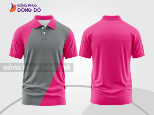 Mẫu thiết kế áo polo basic đồng phục doanh nghiệp đẹp màu hồng đậm ctpb1158