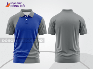 Mẫu thiết kế áo polo basic đồng phục doanh nghiệp đẹp màu xanh biển ctpb1165