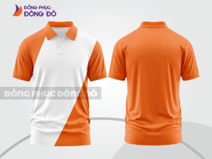 Mẫu thiết kế áo polo basic đồng phục doanh nghiệp đẹp màu cam ctpb1170