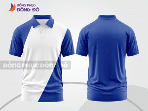 Mẫu thiết kế áo polo basic đồng phục doanh nghiệp đẹp màu xanh biển ctpb1172