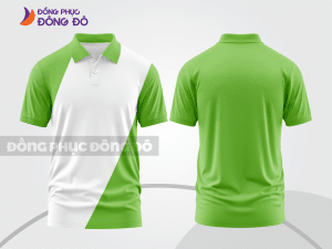 Mẫu thiết kế áo polo basic đồng phục doanh nghiệp đẹp màu xanh lá mạ ctpb1174
