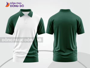 Mẫu thiết kế áo polo basic đồng phục doanh nghiệp đẹp màu xanh rêu ctpb1175