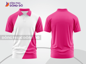 Mẫu thiết kế áo polo basic đồng phục doanh nghiệp đẹp màu hồng đậm ctpb1176