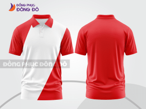Mẫu thiết kế áo polo basic đồng phục doanh nghiệp đẹp màu đỏ tươi ctpb1178