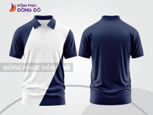 Mẫu thiết kế áo polo basic đồng phục doanh nghiệp đẹp màu xanh tím than ctpb1181