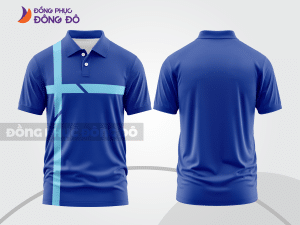 Mẫu thiết kế áo polo basic đồng phục doanh nghiệp đẹp màu xanh dương ctpb1189