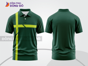 Mẫu thiết kế áo polo basic đồng phục doanh nghiệp đẹp màu xanh rêu ctpb1193