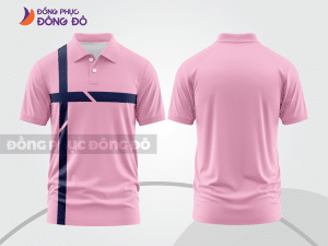 Mẫu thiết kế áo polo basic đồng phục doanh nghiệp đẹp màu hồng phấn ctpb1195