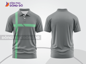 Mẫu thiết kế áo polo basic đồng phục doanh nghiệp đẹp màu ghi xám ctpb1201