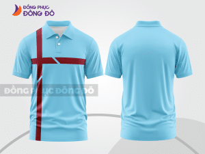 Mẫu thiết kế áo polo basic đồng phục doanh nghiệp đẹp màu xanh da trời ctpb1204