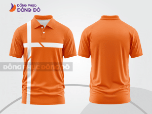 Mẫu thiết kế áo polo basic đồng phục doanh nghiệp đẹp màu cam ctpb1205