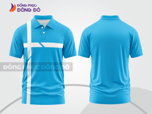 Mẫu thiết kế áo polo basic đồng phục doanh nghiệp đẹp màu xanh da trời ctpb1206