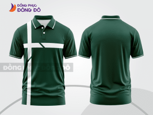 Mẫu thiết kế áo polo basic đồng phục doanh nghiệp đẹp màu xanh két ctpb1211
