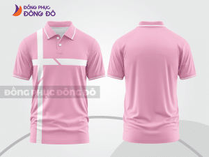 Mẫu thiết kế áo polo basic đồng phục doanh nghiệp đẹp màu hồng phấn ctpb1213