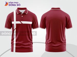Mẫu thiết kế áo polo basic đồng phục doanh nghiệp đẹp màu đỏ đô ctpb1215
