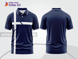 Mẫu thiết kế áo polo basic đồng phục doanh nghiệp đẹp màu xanh tím than ctpb1217