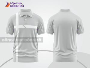 Mẫu thiết kế áo polo basic đồng phục doanh nghiệp đẹp màu ghi xám ctpb1218
