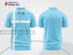 Mẫu thiết kế áo polo basic đồng phục doanh nghiệp đẹp màu xanh da trời ctpb1222
