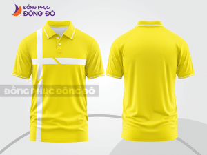 Mẫu thiết kế áo polo basic đồng phục doanh nghiệp đẹp màu vàng ctpb1223