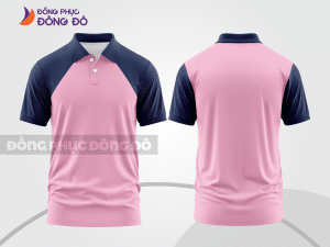 Mẫu thiết kế áo polo basic đồng phục doanh nghiệp đẹp màu hồng phấn ctpb1231