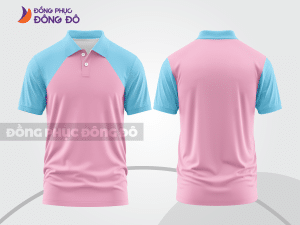 Mẫu thiết kế áo polo basic đồng phục doanh nghiệp đẹp màu hồng phấn ctpb1242
