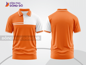 Mẫu thiết kế áo polo basic đồng phục doanh nghiệp đẹp màu cam ctpb1243