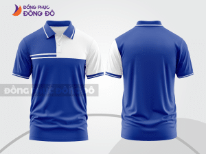 Mẫu thiết kế áo polo basic đồng phục doanh nghiệp đẹp màu xanh biển ctpb1245