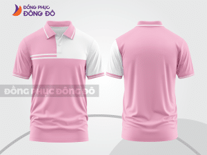 Mẫu thiết kế áo polo basic đồng phục doanh nghiệp đẹp màu hồng phấn ctpb1249