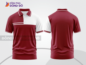 Mẫu thiết kế áo polo basic đồng phục doanh nghiệp đẹp màu đỏ đô ctpb1251