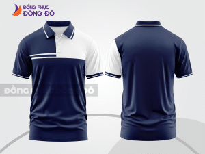 Mẫu thiết kế áo polo basic đồng phục doanh nghiệp đẹp màu xanh tím than ctpb1253