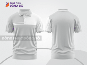 Mẫu thiết kế áo polo basic đồng phục doanh nghiệp đẹp màu ghi xám ctpb1254