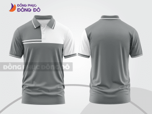 Mẫu thiết kế áo polo basic đồng phục doanh nghiệp đẹp màu ghi xám ctpb1255