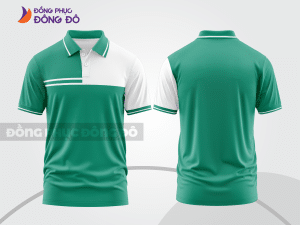 Mẫu thiết kế áo polo basic đồng phục doanh nghiệp đẹp màu xanh ngọc ctpb1256