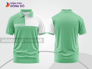 Mẫu thiết kế áo polo basic đồng phục doanh nghiệp đẹp màu xanh ngọc ctpb1257