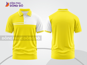 Mẫu thiết kế áo polo basic đồng phục doanh nghiệp đẹp màu vàng ctpb1259