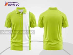 Mẫu thiết kế áo polo basic đồng phục doanh nghiệp đẹp màu xanh nõn chuối ctpb1263