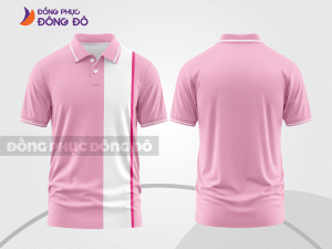 Mẫu thiết kế áo polo basic đồng phục doanh nghiệp đẹp màu hồng phấn ctpb1268
