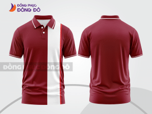 Mẫu thiết kế áo polo basic đồng phục doanh nghiệp đẹp màu đỏ đô ctpb1270