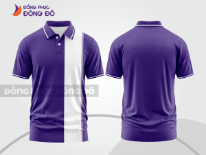 Mẫu thiết kế áo polo basic đồng phục doanh nghiệp đẹp màu tím ctpb1271