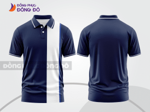 Mẫu thiết kế áo polo basic đồng phục doanh nghiệp đẹp màu xanh tím than ctpb1272