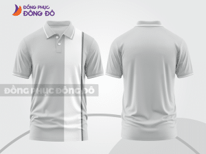 Mẫu thiết kế áo polo basic đồng phục doanh nghiệp đẹp màu ghi xám ctpb1273