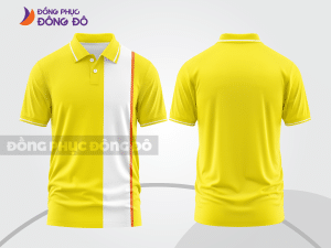 Mẫu thiết kế áo polo basic đồng phục doanh nghiệp đẹp màu vàng ctpb1278